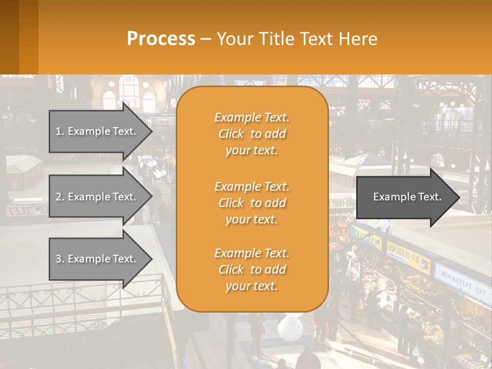A Group Of People Walking Around A Train Station PowerPoint Template