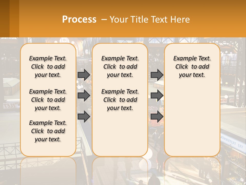 A Group Of People Walking Around A Train Station PowerPoint Template
