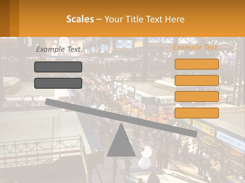A Group Of People Walking Around A Train Station PowerPoint Template