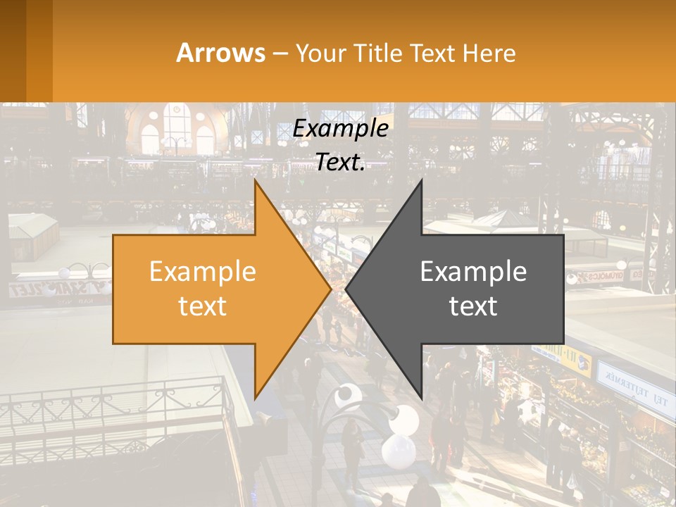 A Group Of People Walking Around A Train Station PowerPoint Template