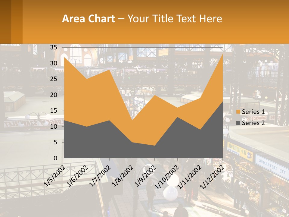 A Group Of People Walking Around A Train Station PowerPoint Template