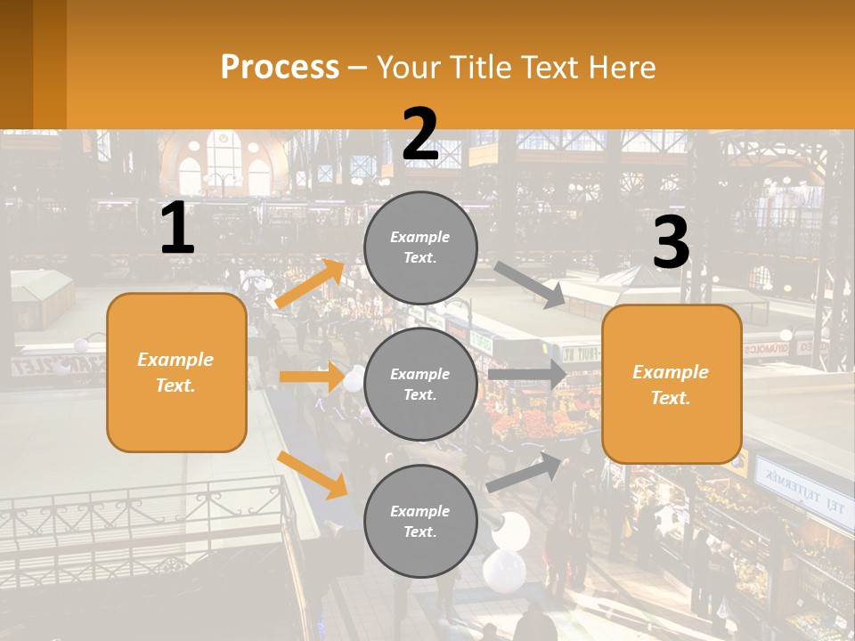 A Group Of People Walking Around A Train Station PowerPoint Template