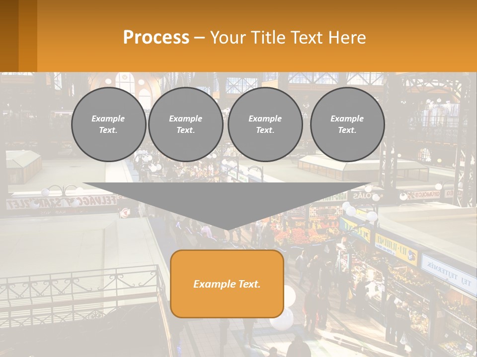 A Group Of People Walking Around A Train Station PowerPoint Template