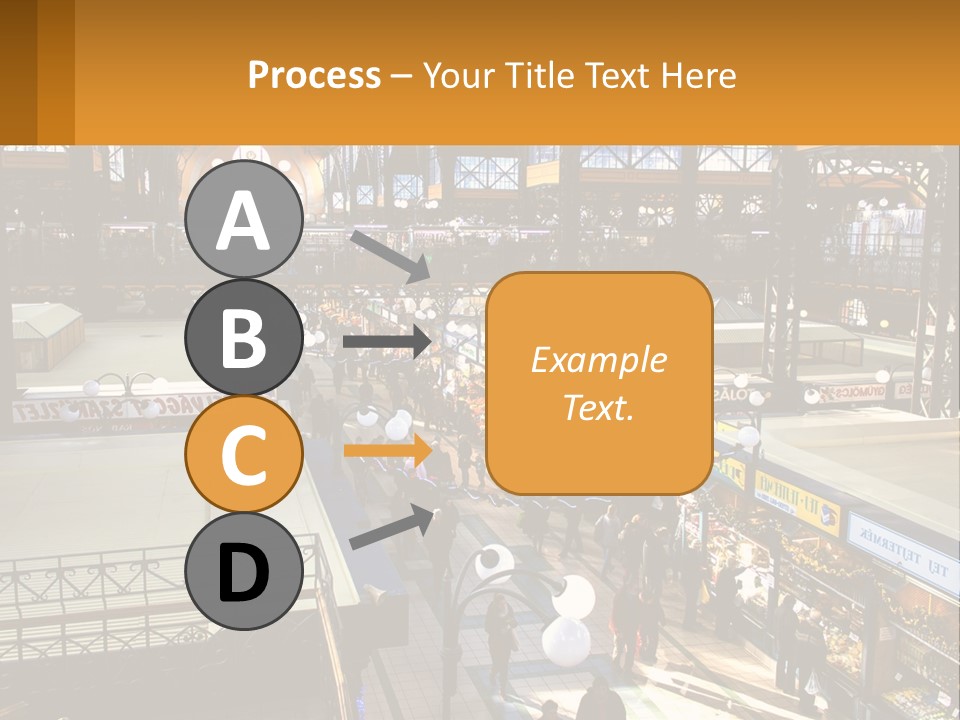 A Group Of People Walking Around A Train Station PowerPoint Template