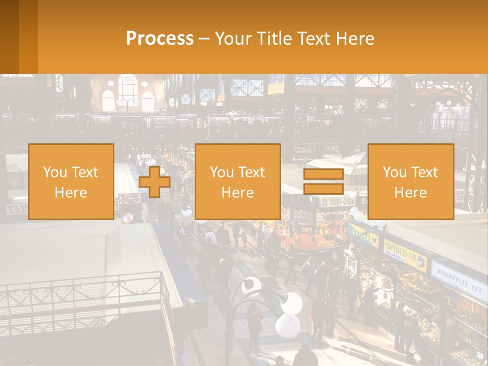 A Group Of People Walking Around A Train Station PowerPoint Template