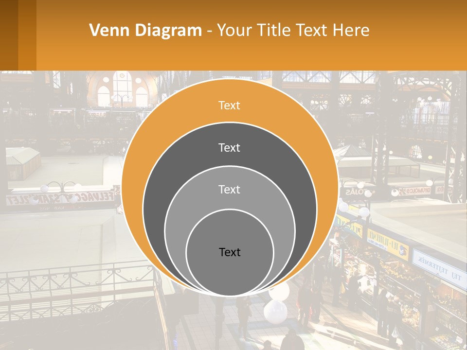 A Group Of People Walking Around A Train Station PowerPoint Template