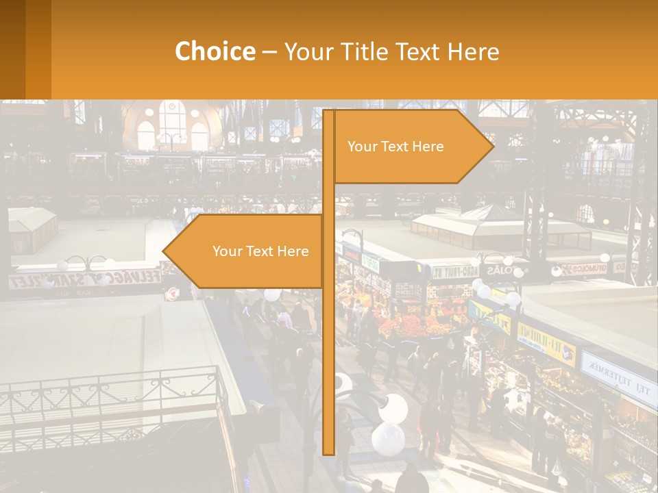 A Group Of People Walking Around A Train Station PowerPoint Template