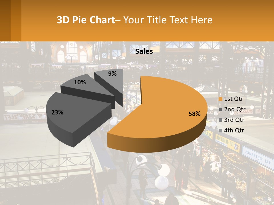A Group Of People Walking Around A Train Station PowerPoint Template