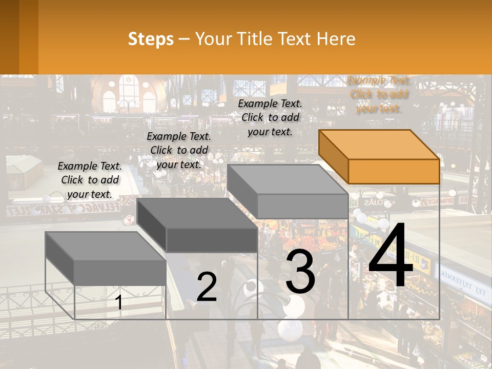 A Group Of People Walking Around A Train Station PowerPoint Template