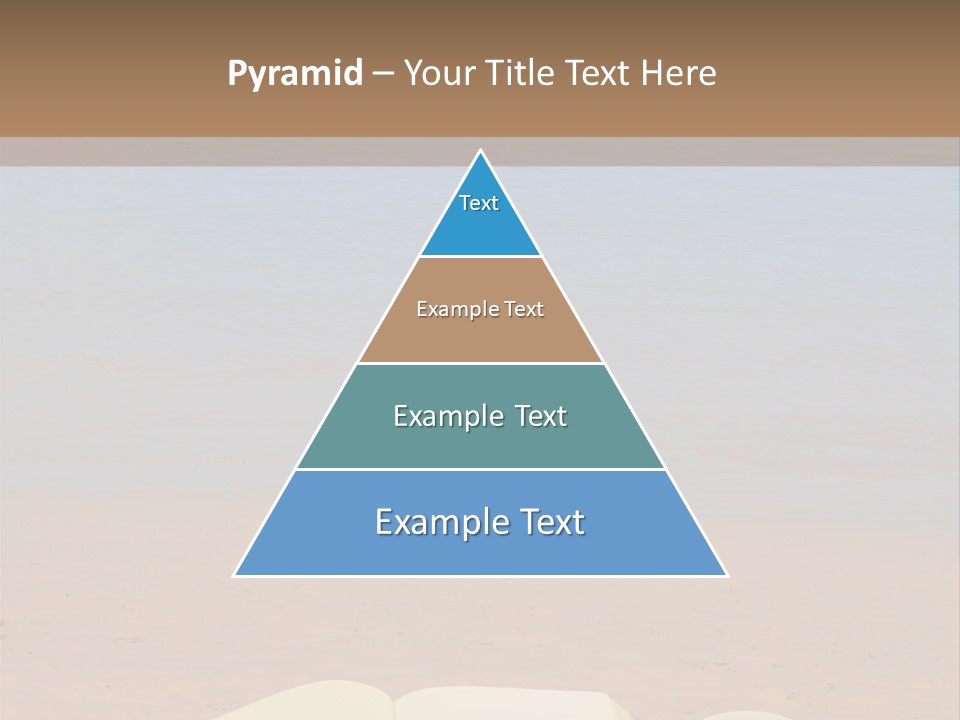 An Open Book And Seashell On A Sandy Beach PowerPoint Template