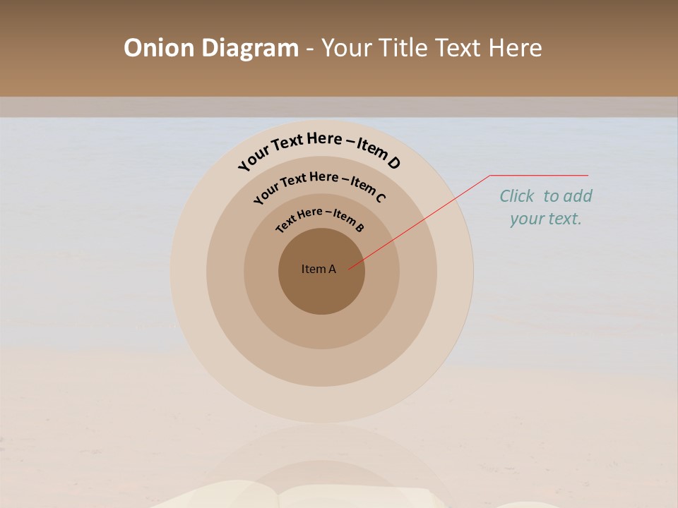 An Open Book And Seashell On A Sandy Beach PowerPoint Template