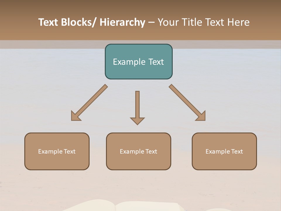 An Open Book And Seashell On A Sandy Beach PowerPoint Template