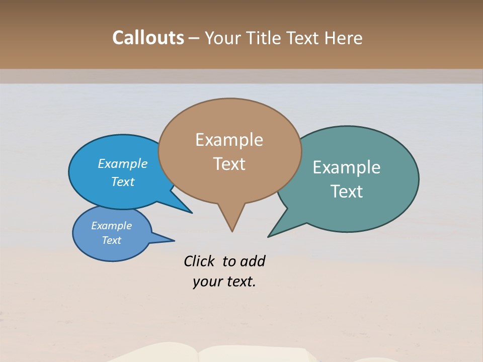 An Open Book And Seashell On A Sandy Beach PowerPoint Template