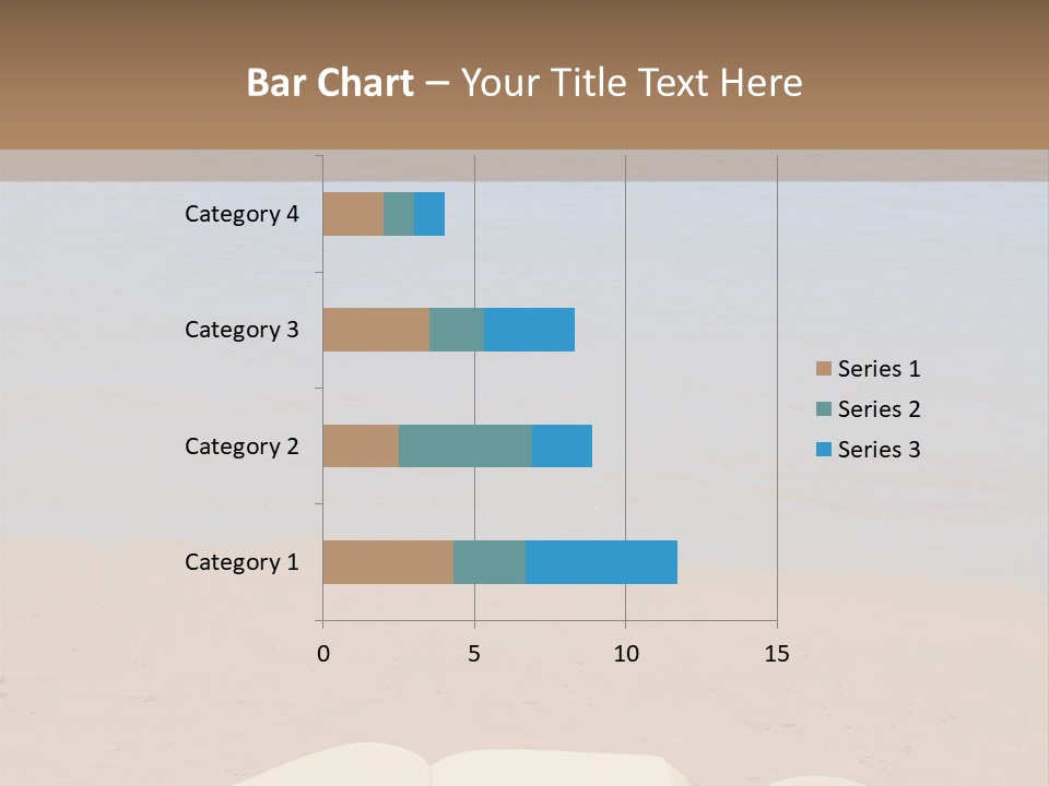 An Open Book And Seashell On A Sandy Beach PowerPoint Template
