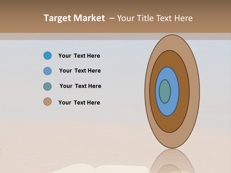 An Open Book And Seashell On A Sandy Beach PowerPoint Template