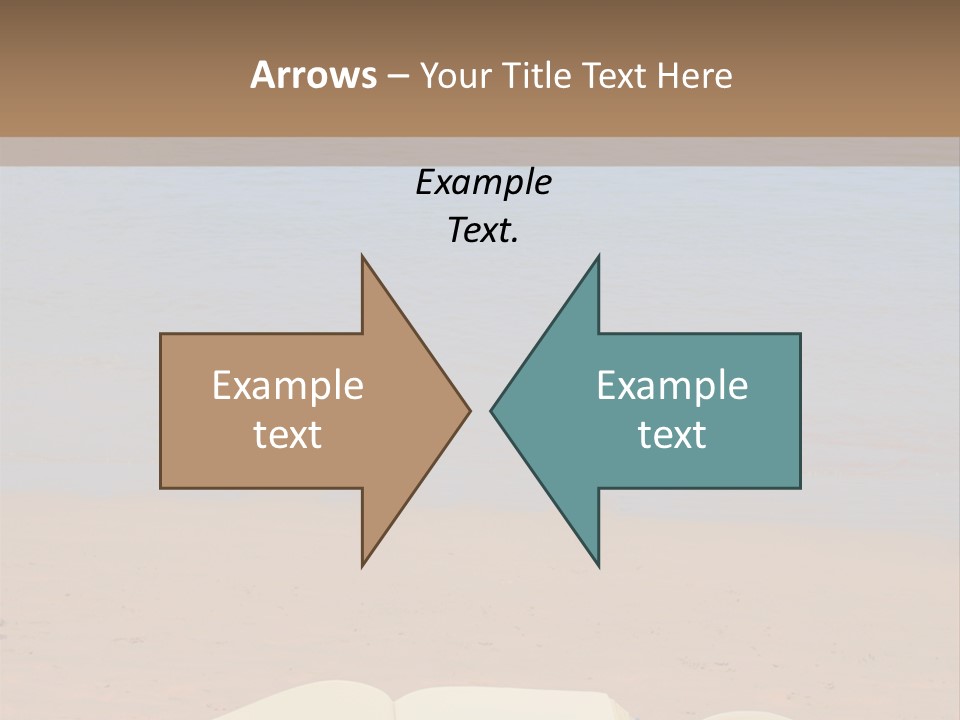 An Open Book And Seashell On A Sandy Beach PowerPoint Template