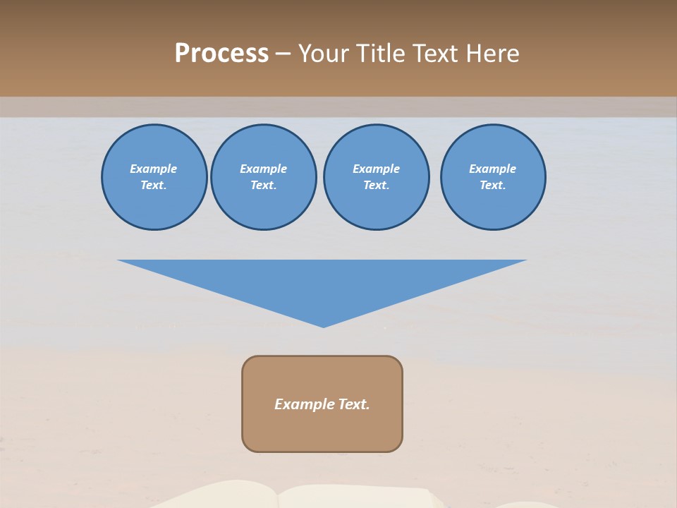 An Open Book And Seashell On A Sandy Beach PowerPoint Template