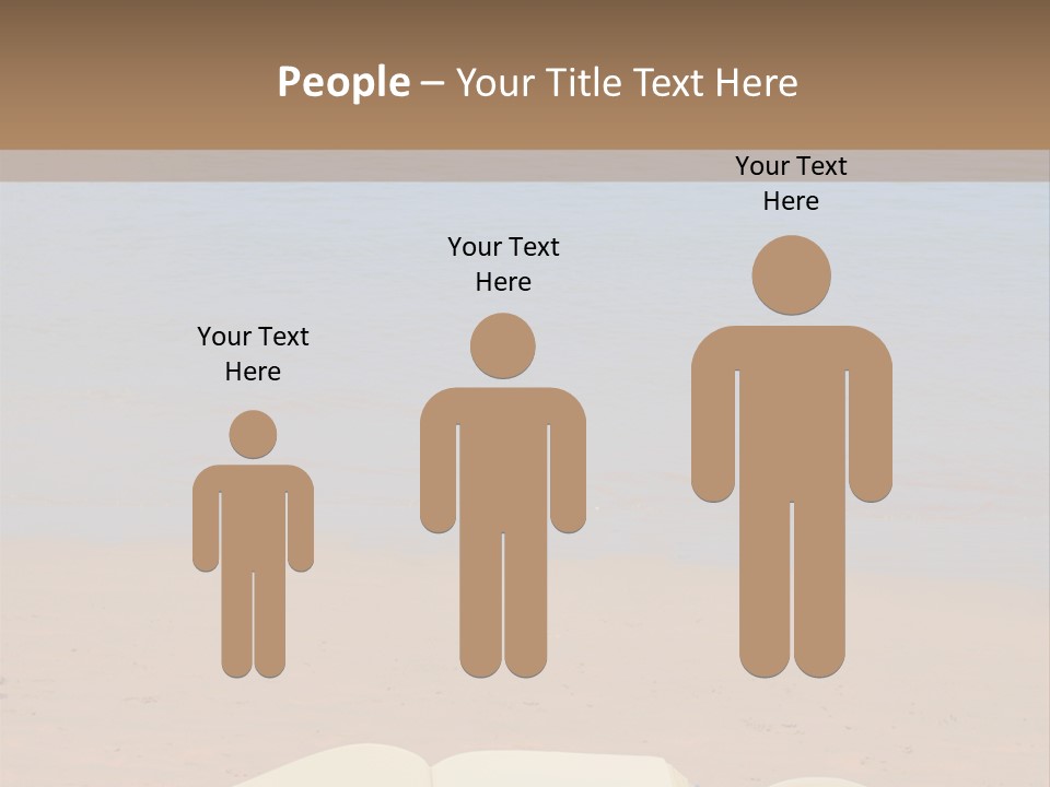 An Open Book And Seashell On A Sandy Beach PowerPoint Template