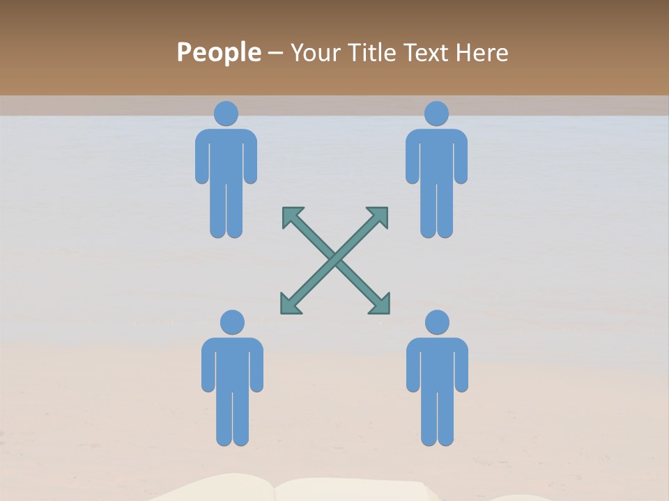 An Open Book And Seashell On A Sandy Beach PowerPoint Template