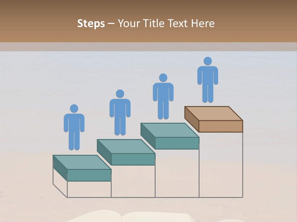 An Open Book And Seashell On A Sandy Beach PowerPoint Template