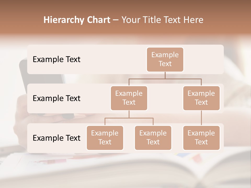 A Woman Sitting At A Table Using A Cell Phone PowerPoint Template