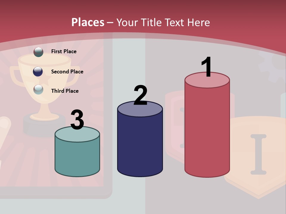 A Hand Touching A Tablet With A Trophy On It PowerPoint Template
