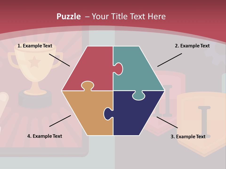 A Hand Touching A Tablet With A Trophy On It PowerPoint Template