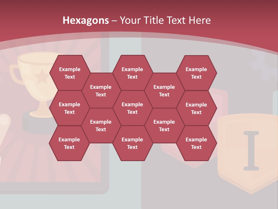 A Hand Touching A Tablet With A Trophy On It PowerPoint Template