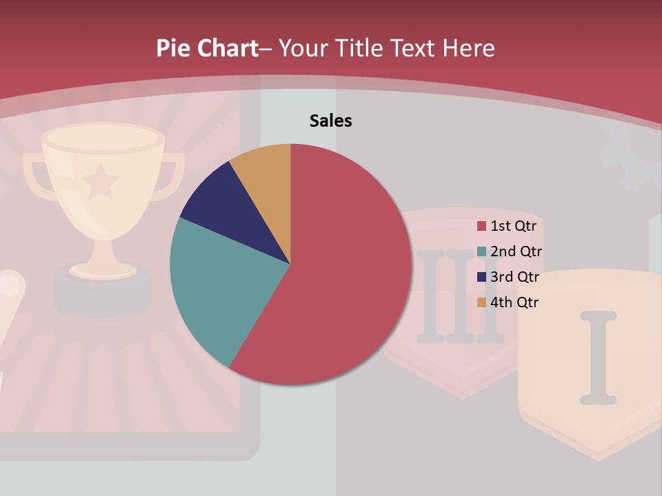 A Hand Touching A Tablet With A Trophy On It PowerPoint Template