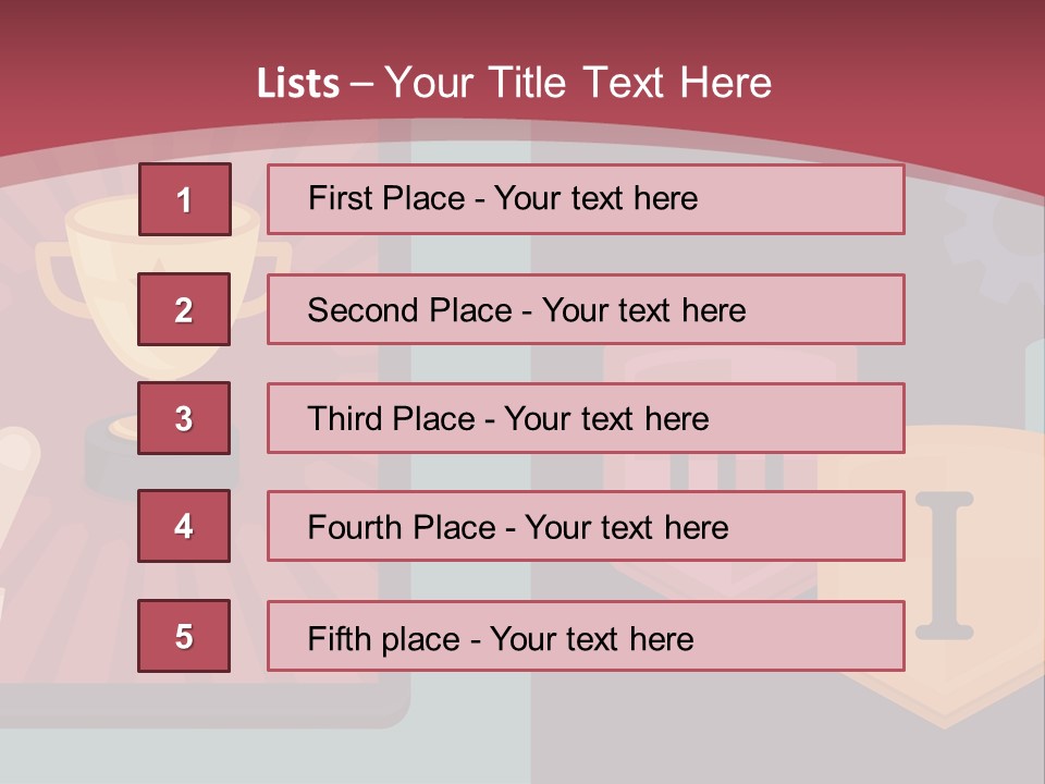 A Hand Touching A Tablet With A Trophy On It PowerPoint Template