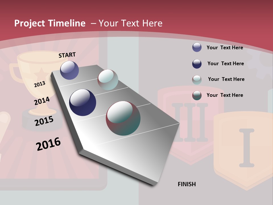 A Hand Touching A Tablet With A Trophy On It PowerPoint Template