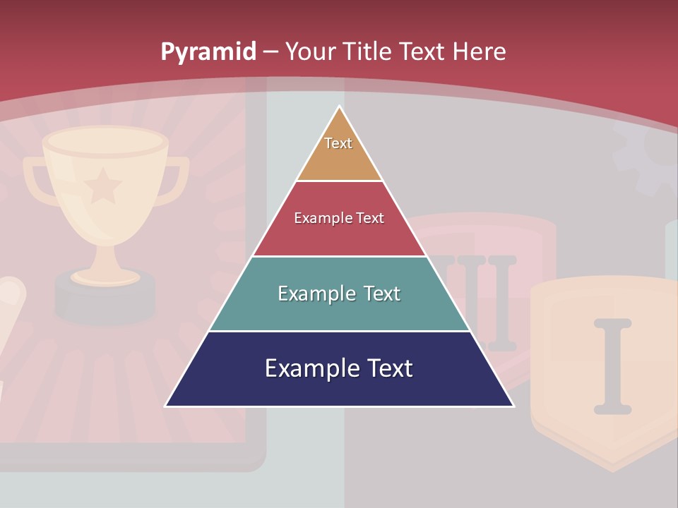 A Hand Touching A Tablet With A Trophy On It PowerPoint Template