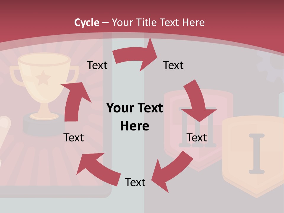 A Hand Touching A Tablet With A Trophy On It PowerPoint Template