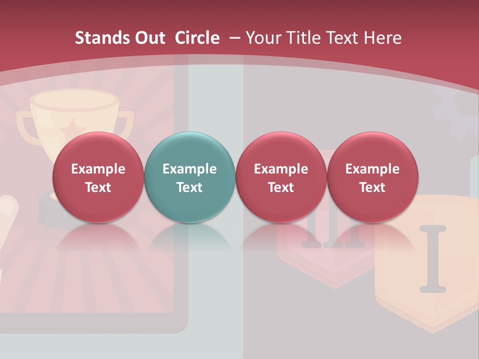 A Hand Touching A Tablet With A Trophy On It PowerPoint Template