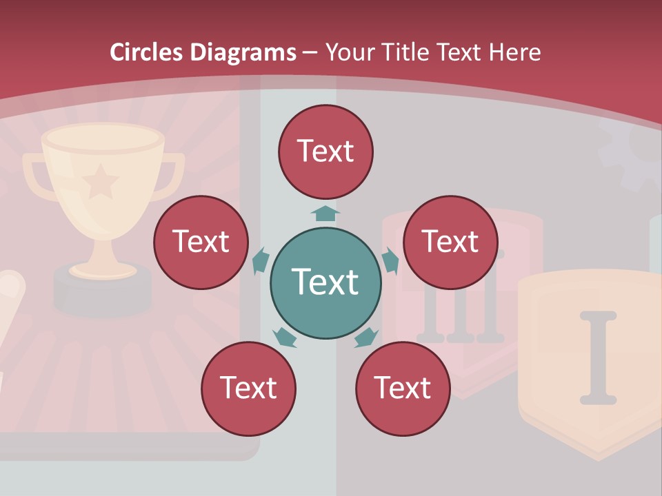 A Hand Touching A Tablet With A Trophy On It PowerPoint Template