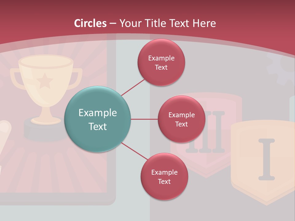 A Hand Touching A Tablet With A Trophy On It PowerPoint Template