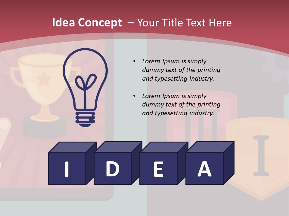 A Hand Touching A Tablet With A Trophy On It PowerPoint Template