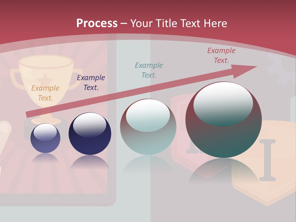 A Hand Touching A Tablet With A Trophy On It PowerPoint Template