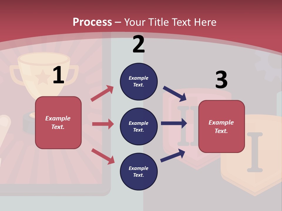 A Hand Touching A Tablet With A Trophy On It PowerPoint Template