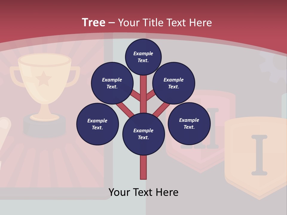 A Hand Touching A Tablet With A Trophy On It PowerPoint Template