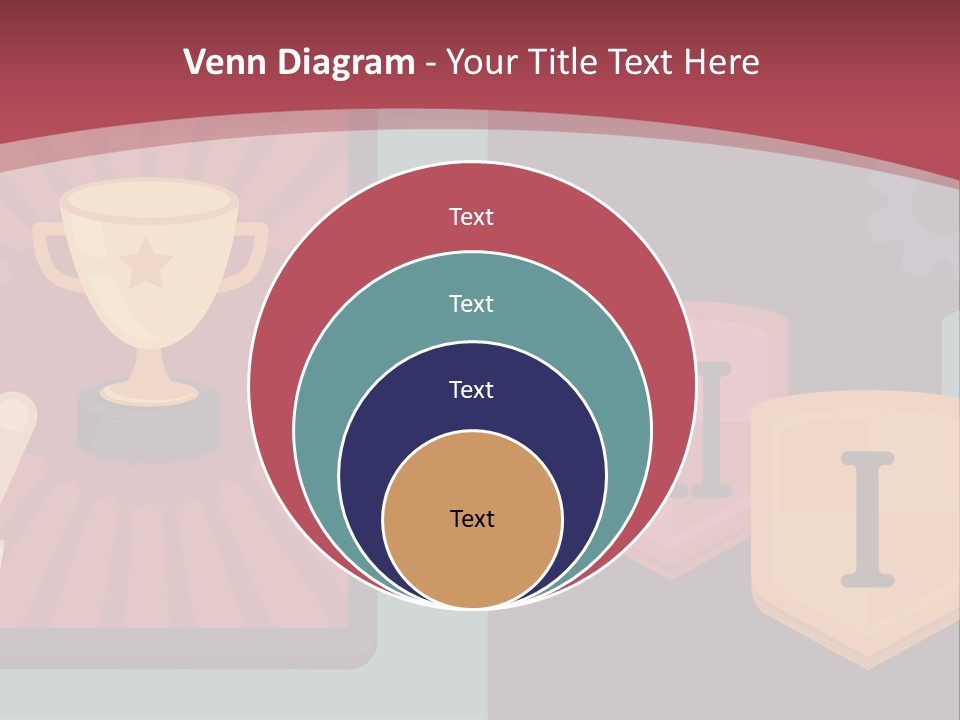 A Hand Touching A Tablet With A Trophy On It PowerPoint Template