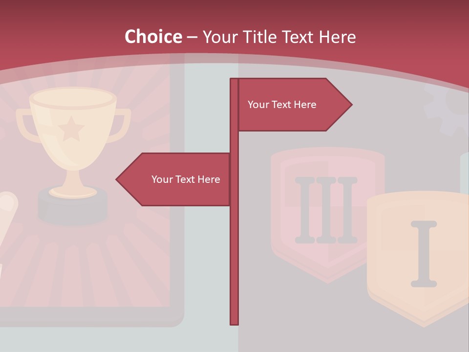 A Hand Touching A Tablet With A Trophy On It PowerPoint Template
