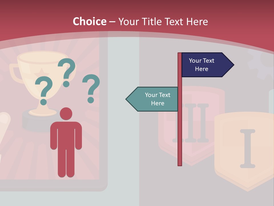 A Hand Touching A Tablet With A Trophy On It PowerPoint Template