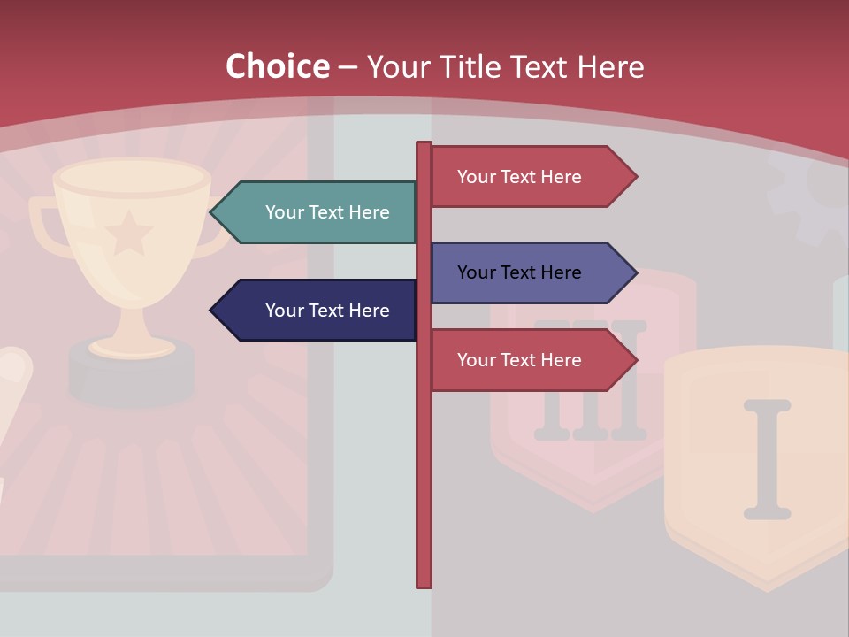 A Hand Touching A Tablet With A Trophy On It PowerPoint Template