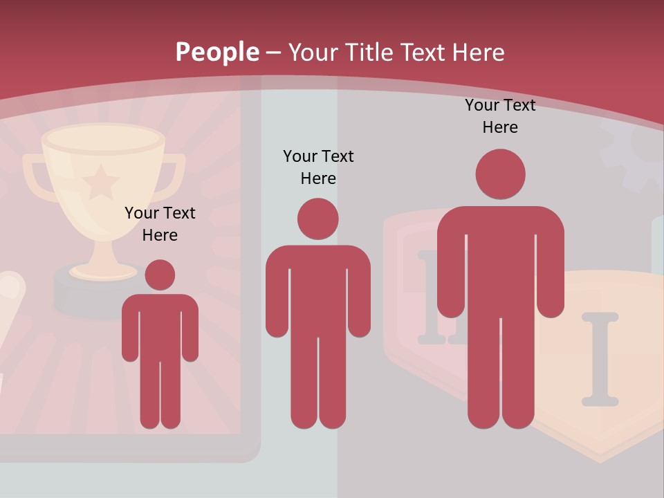 A Hand Touching A Tablet With A Trophy On It PowerPoint Template