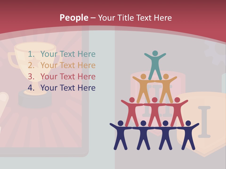 A Hand Touching A Tablet With A Trophy On It PowerPoint Template