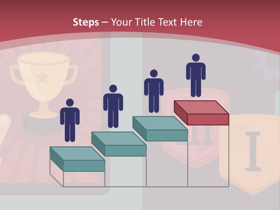 A Hand Touching A Tablet With A Trophy On It PowerPoint Template