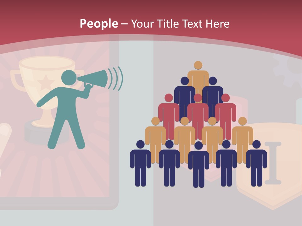 A Hand Touching A Tablet With A Trophy On It PowerPoint Template