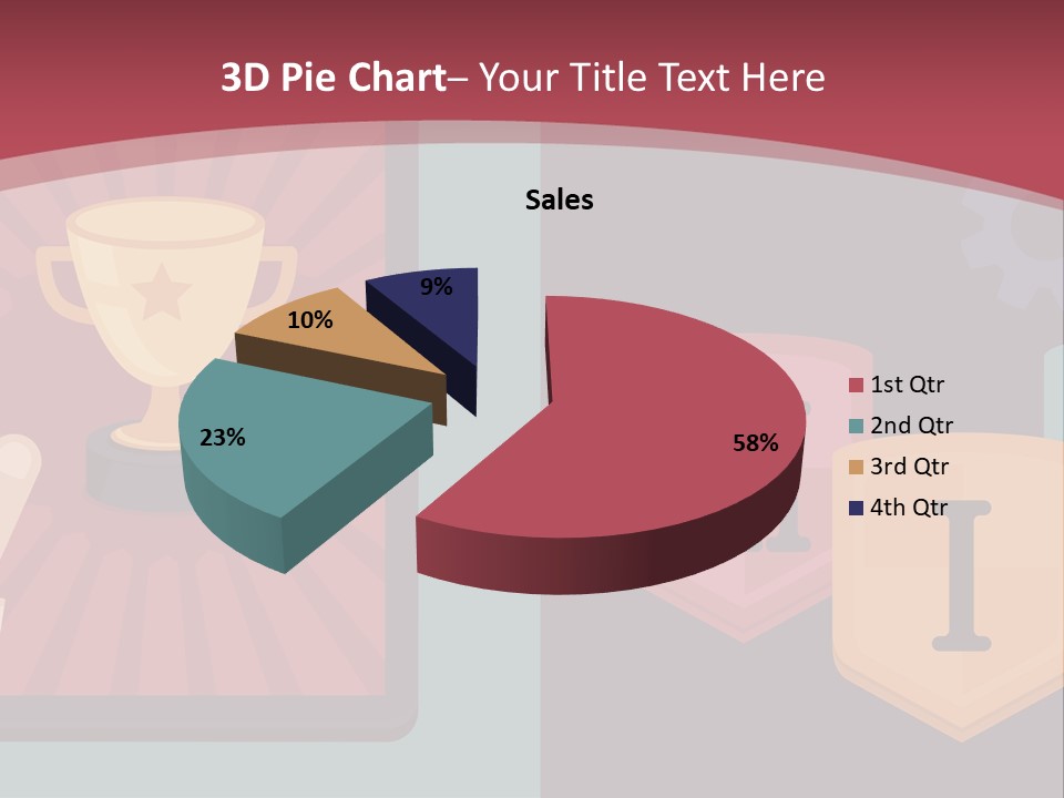 A Hand Touching A Tablet With A Trophy On It PowerPoint Template