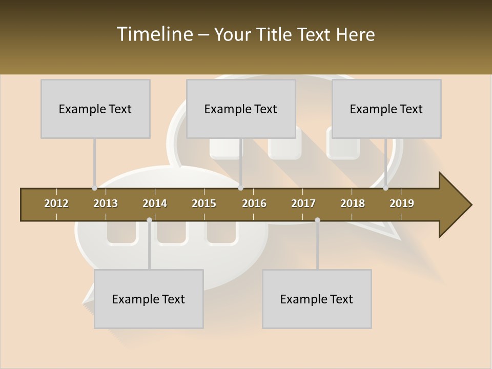 Two Speech Bubbles With Long Shadows On A Yellow Background PowerPoint Template